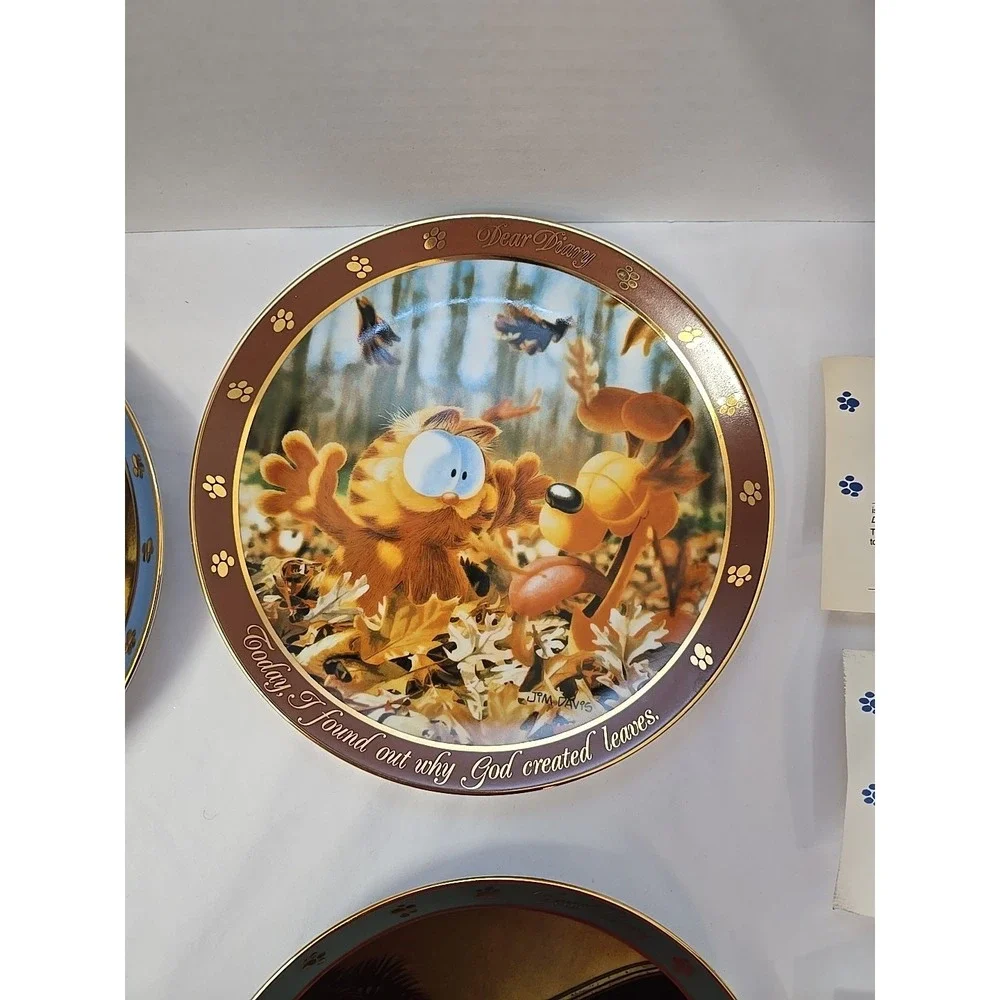 4Vintage Danbury Mint Collector Plates Garfield Cat Jim Davis Comic Strip